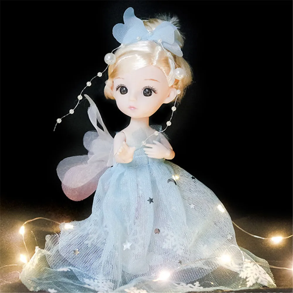 17cm Doll BJD Mini Doll 13 Movable Joint Baby 3D Eyes OB11