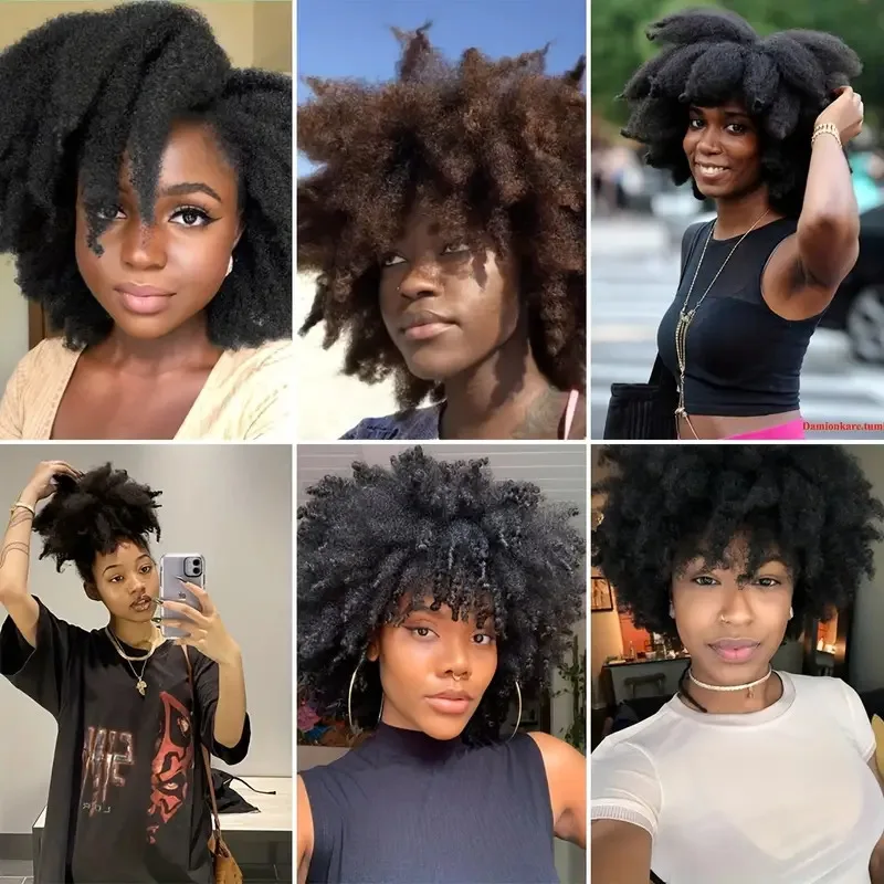 8inch Curly Braid Hair Synthetic Extensions Short Braiding Hair For Africa Women Pure Color Afro Kinky Curly Hair Braids 6