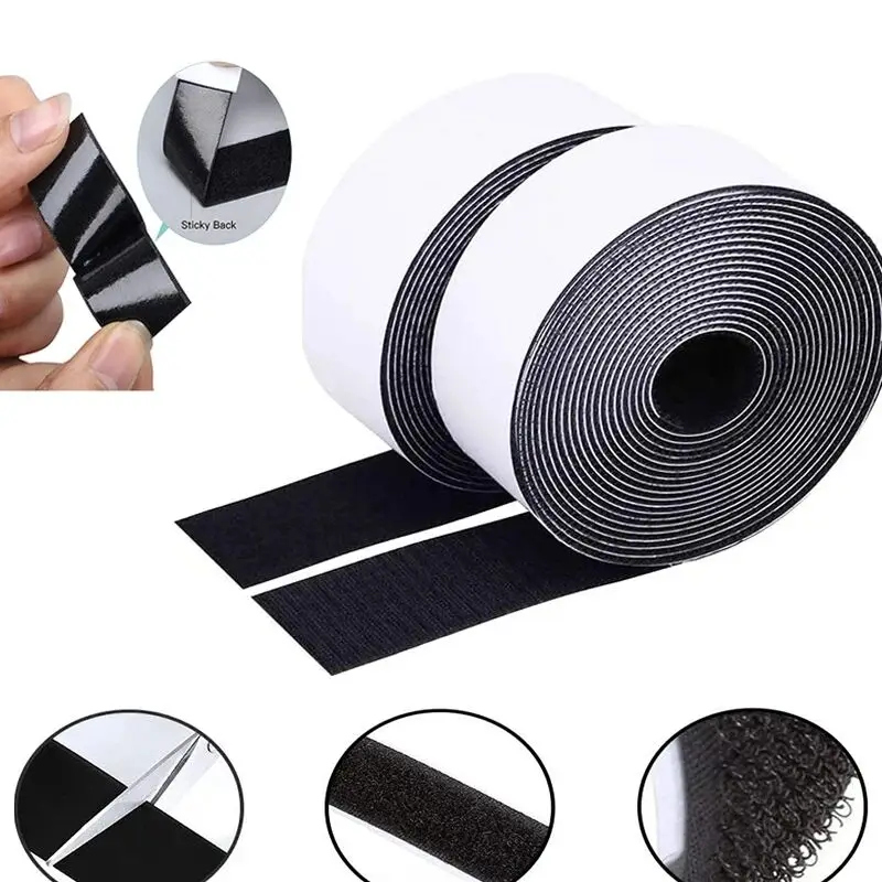 Heavy Duty Self-Adhesive Hook and Loop Tape - 50mm Industrial Strength Strip for DIY, Craft, Home, and Car Projects