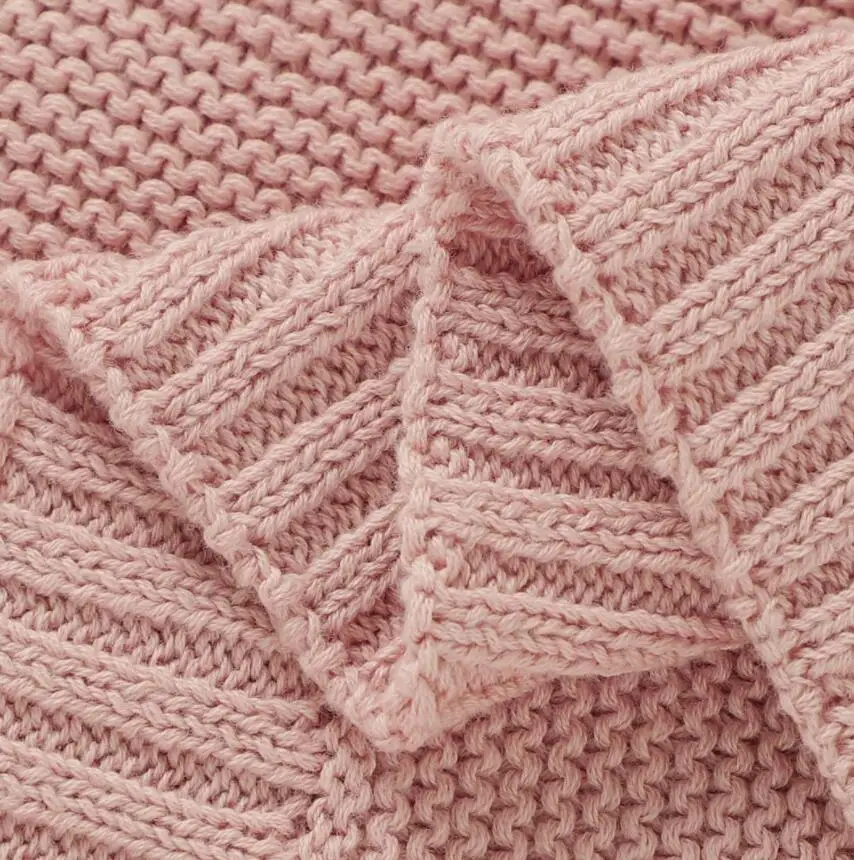 Knitted Baby Blanket Newborn Nordic Infant Swaddle Wrap Baby Receiving Blankets Cotton Soft Sleeping Cover Bed Crib Quilt