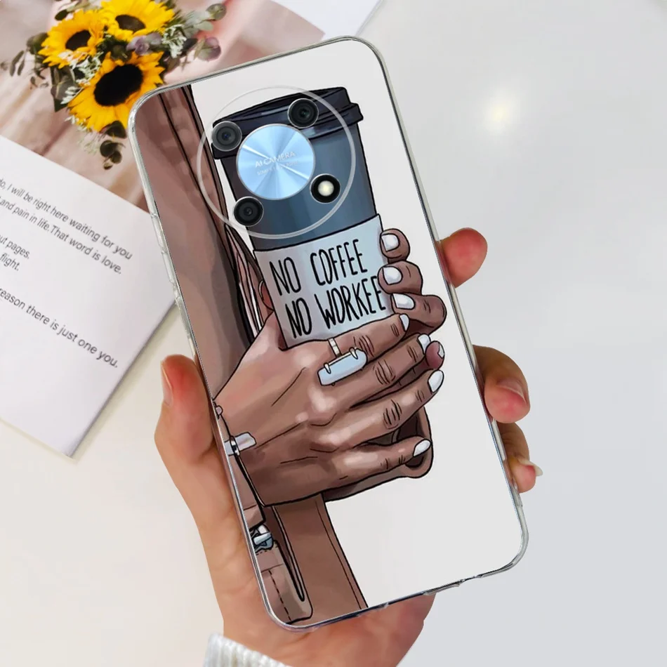 Elegant Printing Soft Silicone Clear TPU Slim Phone Case