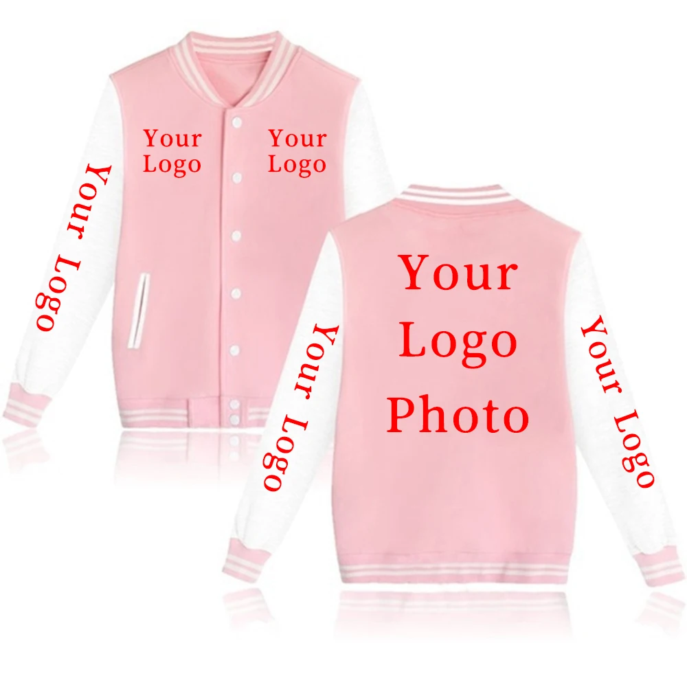 Your Own Design Logo/picture Custom Unisex Diy Winter Baseball Jacket Casual Hoody Clothing Tracksuit Fashion 2