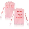 Your Own Design Logo/picture Custom Unisex Diy Winter Baseball Jacket Casual Hoody Clothing Tracksuit Fashion 2