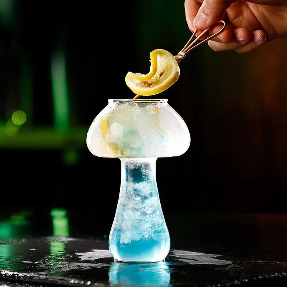 Mushroom Shaped Cup 250ml Cute Glass Cup Shot Beer Glasses Cocktail