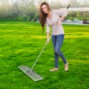 Lawn Leveling Rake, Soil Lawn Rake, Lawn Leveling Tool with Handle for Garden Golf Lawn Far 2