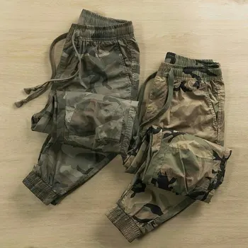 Men's Work Pants Pure Cotton Camouflage Long Trousers Wear Resistant Anti-Heat  Welding Workwear Loose Fit Casual Style