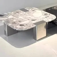 Petite table basse unique, multifonctionnelle, grise, minimaliste, noire, gain de place, meuble de salon pour la maison 5