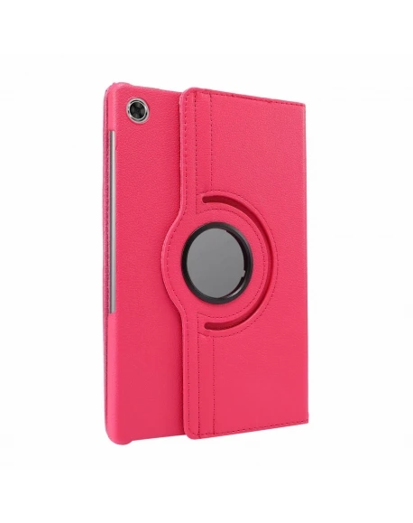 Fondina Rotante Per Lenovo Tab M10 Fhd Plus 10.3 (Tb-X606X Di Tb-X606F)/Tab K10 Tb-X6C6 Fucsia Con Funzione Di Accensione E Spegnimento Automatico