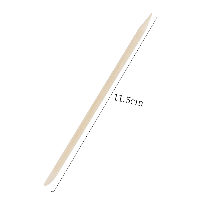 100 Pcs Reusable Wooden Cuticle Pusher Remover Nail Art Design Wood Sticks Dotting Removal Manicure Pedicure Care Tools