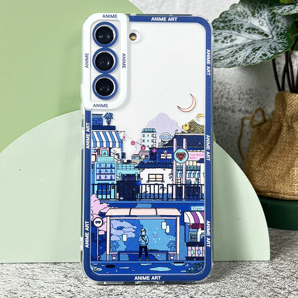 Case For Samsung Galaxy A13 A14 A22 A31 A32 A33 A50 A54 A52 A53 A72 A73 Soft Cover Japanese Anime Art Landscape- S8ff2459e077b45fe991b70298f7c76c7u