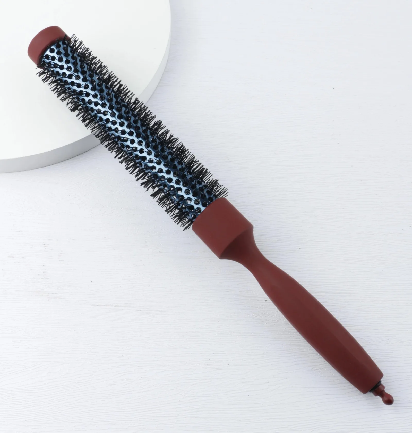 1/3 Stück Professionelle Rundbürste in 3 Größen für Friseure, Holzgriff mit Nylonborsten, Abnehmbarer Griff, Friseur-Haarbürste – Detail 16