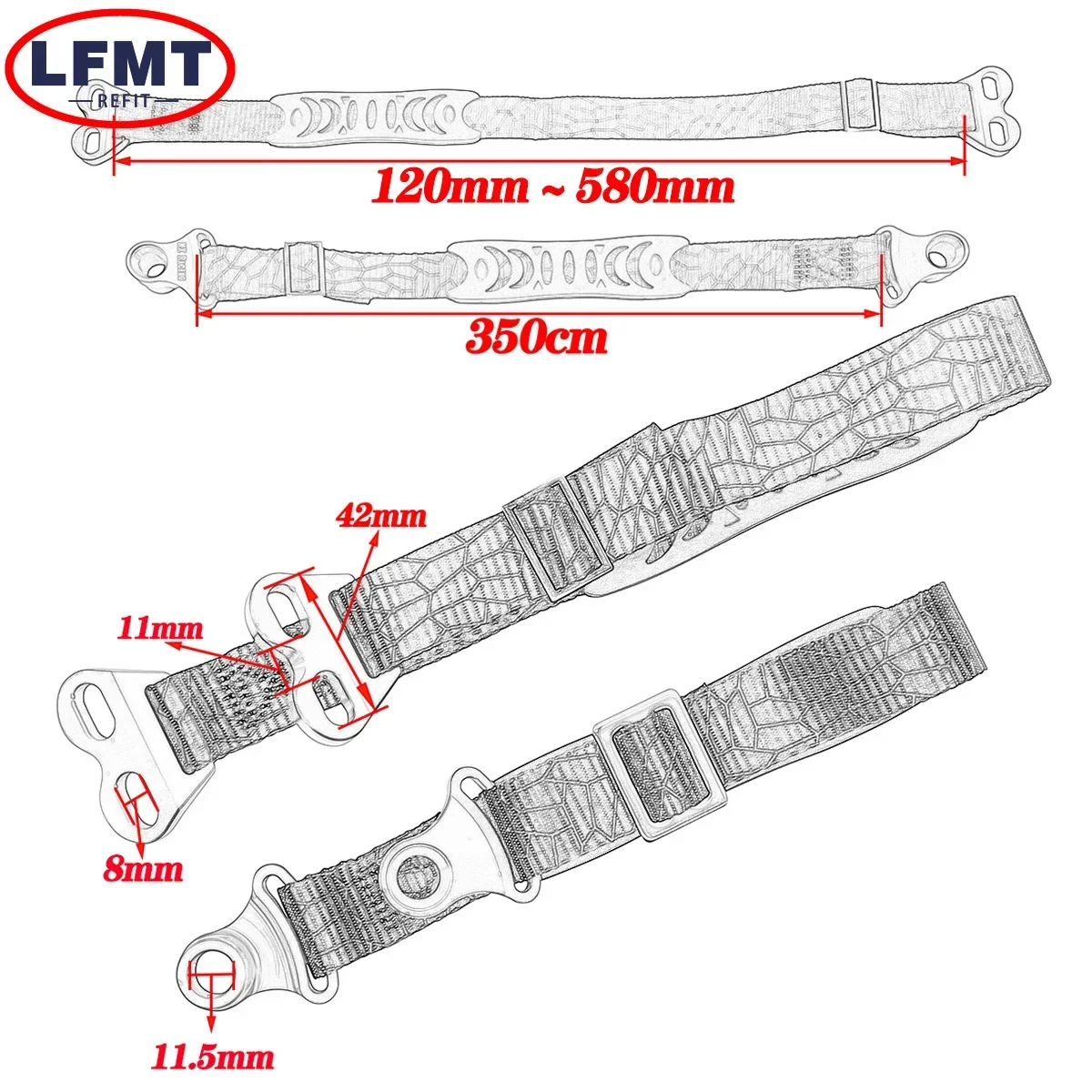 Vorne Hinten Rettungs Strap Pull Sling Gürtel Leinen Für HONDA YAMAHA KAWASAKI CR CRF XR YZ WR WRF KXF KLX85 125 150 250 450 – Detail 1