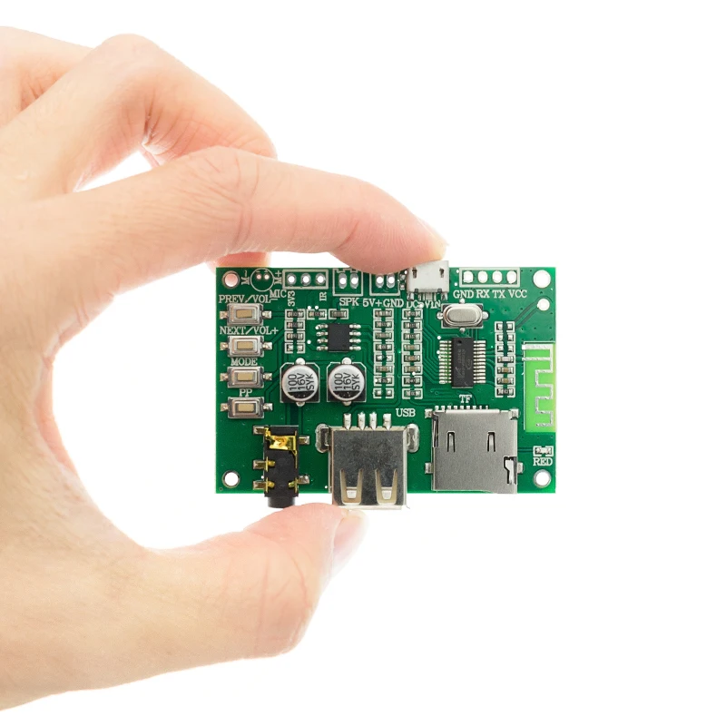 Modulo Bluetooth 5.0 BT201 – Scheda Amplificatore Audio Senza Perdite, Con Ingresso TF – 3.3V-5V