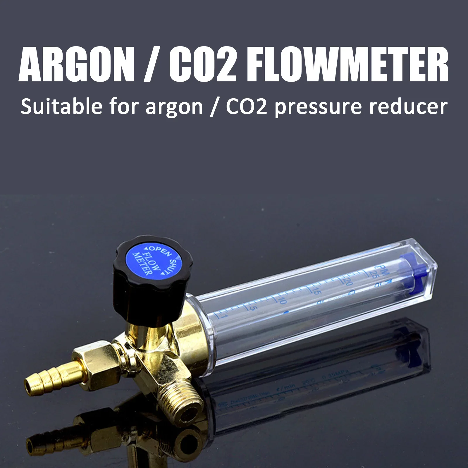 

Gas Flow Meter Argon CO2 voor Debiet Gas Afscherming Flowmeter Mig Tig Lasser Lassen Barb Argon Flowmeter