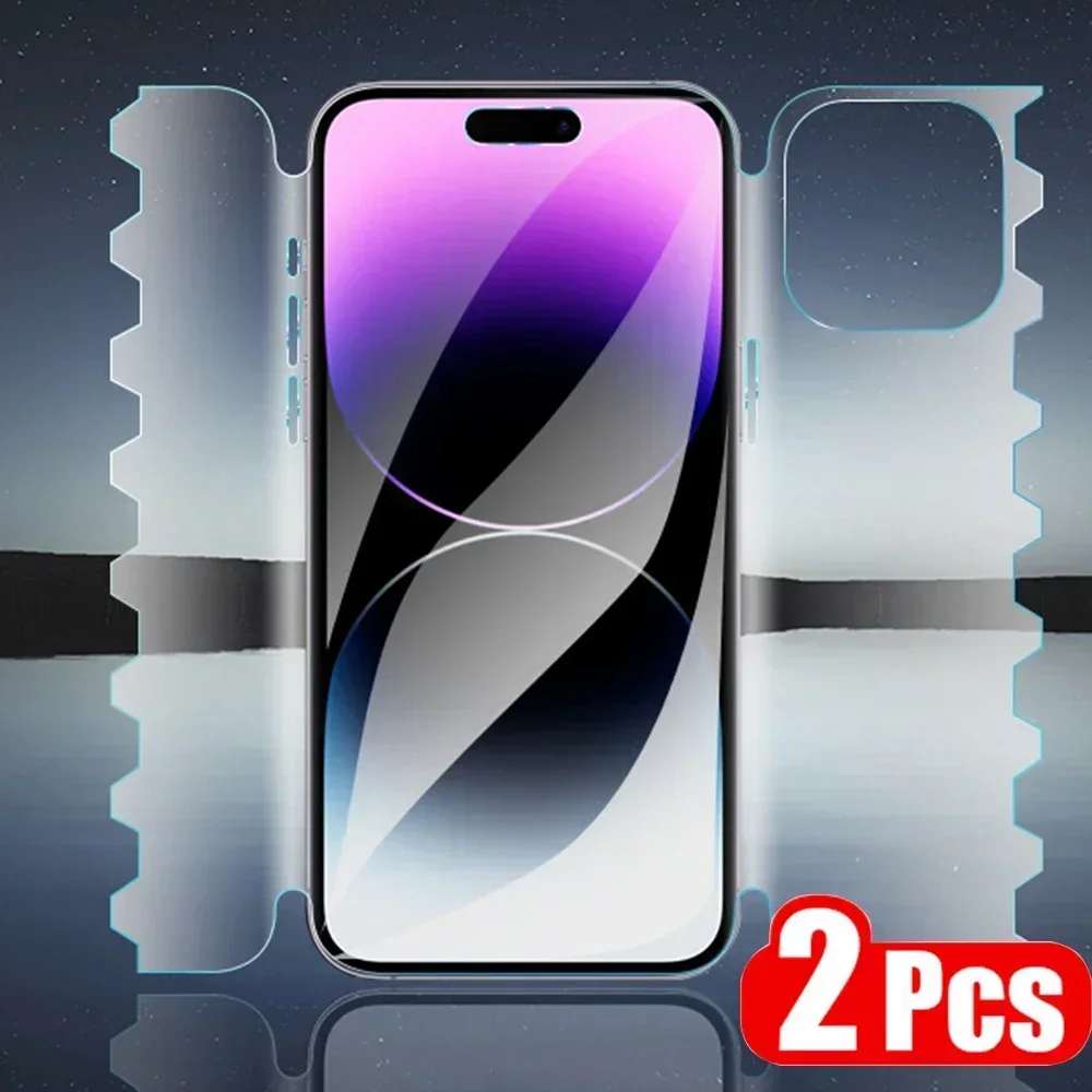 

2 шт., Гидрогелевая Защитная пленка для iphone 14 13 12 11 Pro Max Mini 14 Plus X XS Max XR