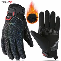 VEMAR Winter Short Motorcycle Gloves Winter Warm Windproof Protective Gloves 100%Waterproof Guantes Moto Luvas For Men Women
