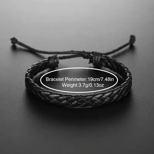 3PCS/Set Men Business Watches Casual Leather Band Analog Male's Quartz Watch Necklace Bracelet Set - Image 5