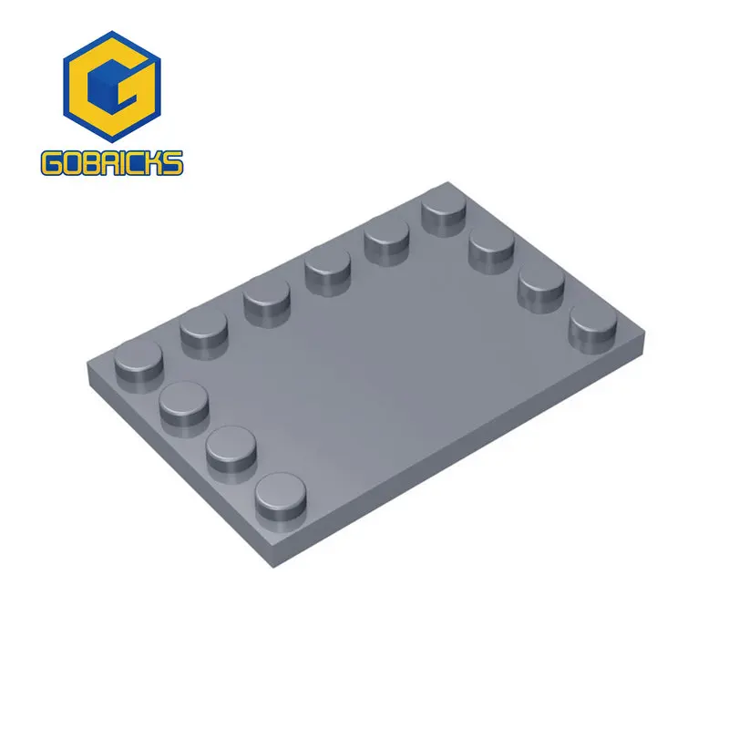 Gobricks-부품 6180 타일 변형 4x6, 가장자리 스터드 포함, 호환 벽돌, 빌딩 블록, 입자 퍼즐, 두뇌 장난감, 10 피스
