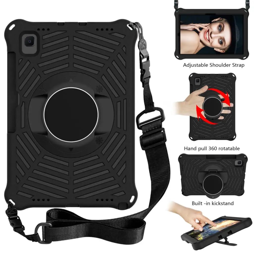 

Kids EVA Case For Samsung Galaxy Tab A8 10.5 SM-X200 SN-X205 A7 Lite SM-T220 T290 T510 A7 T500 T505 Stand Cover Shoulder Strap