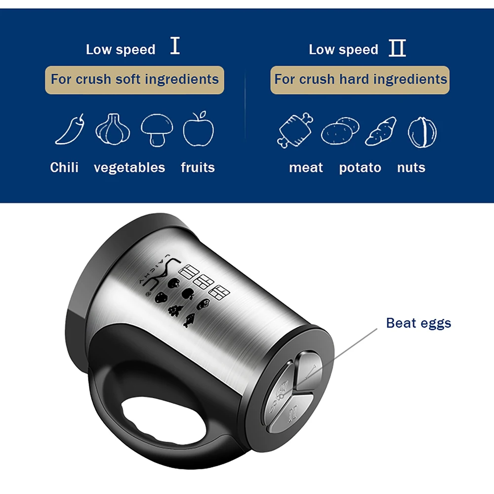 LAC Household Stainless Steel 3l Multi-Function Electric Meat Grinder  With Safety Lock Minced Stuffing Mixer Blade Detachable 6