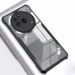 Crystal Clear Shockproof Acrylic Back Cover Case - Durable Armor Protection for NothingPhone(3a)Pro (Black - 01)