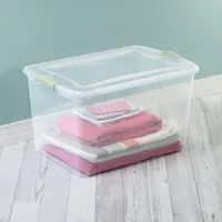 Sterilite 66 Qt. Latch Box Plastic Adult, Soft Sea 1