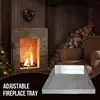 Fireplace Ash Tray Pan Ember Holder Steel With Screw Pack Rust-Resistant Home Fire Place Accessories Adjustable Collection Tool 6
