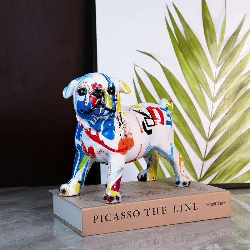 Scultura Chihuahua Seduto In Resina Per Giardino – Decorazione Resistente Al Gelo – Colore Nero 8 Cm