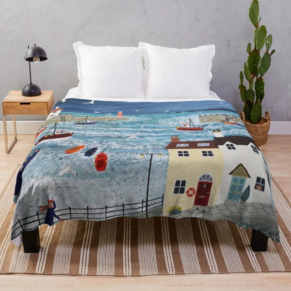 

Stormy Harbour Throw Blanket Hairys Fluffy Shaggy Bed Blankets