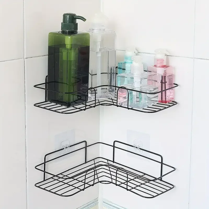 Storage Rack Iron Triangle Rack For Kitchen Bathroom Storage Rack Thickened Love Corner Storage Durable