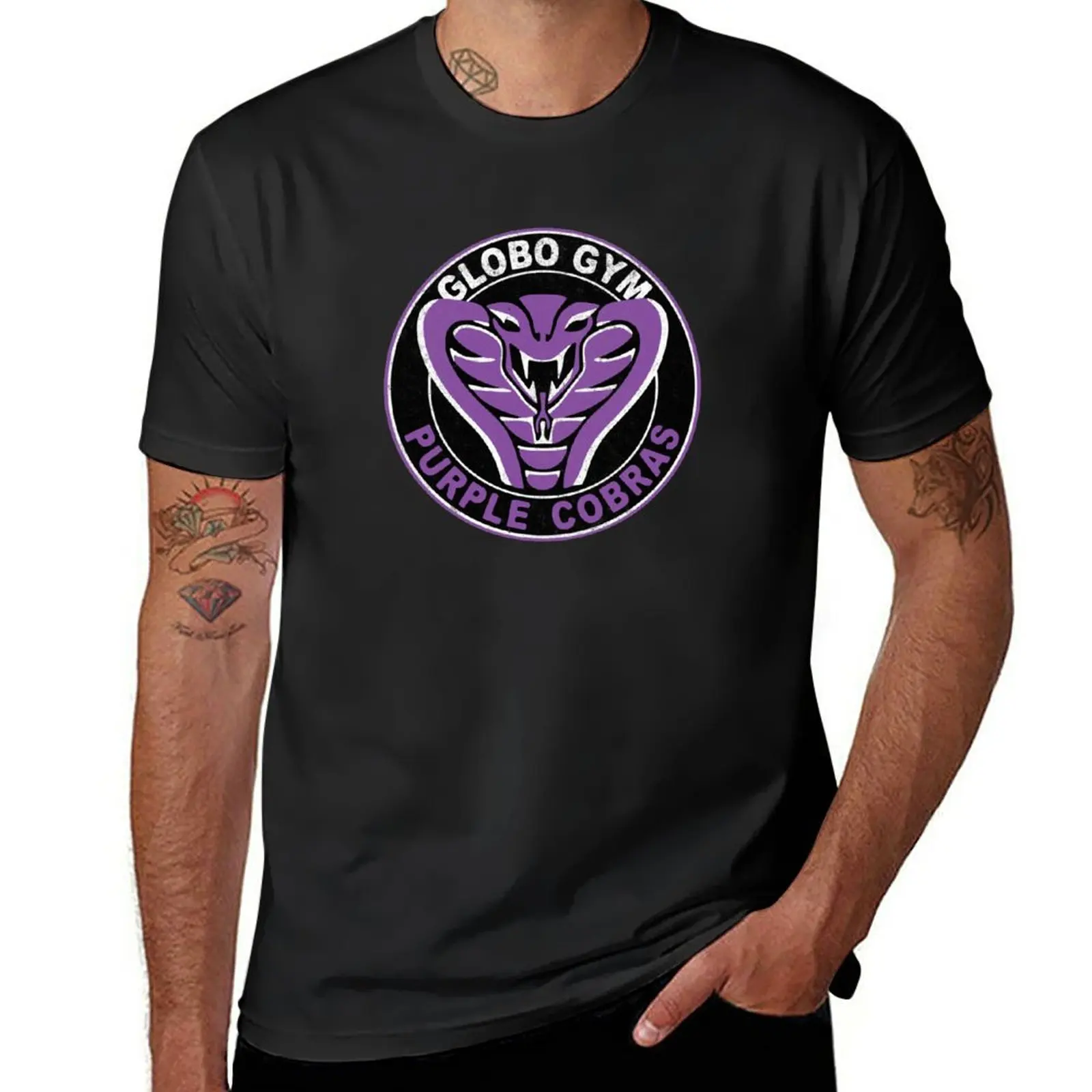 New Globo Gym - Purple Cobras Vintage Logo T-Shirt Cute Top Blondie T Shirt Mens Graphic T-Shirt Funny