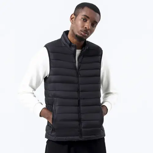 Autumn Winter Men's Vest Stand Collar Plus Size Casual Sleeveless Warm Waistcoat Jacket Wholesale Cotton Padded Outerwear - Image 2