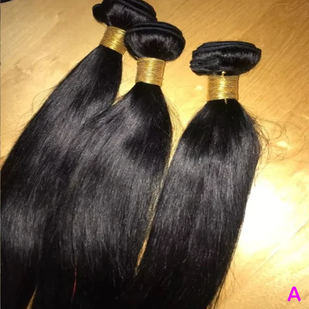 8-40Inch Bone Straight Bundles Brazilian 100% Virgin Raw Human Hair Weave Bundles 3/4 Bundles Deal Top Quality Hair Extensions 3