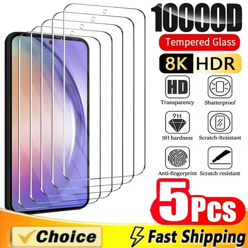 5-1 Stück Panzerglas für Samsung Galaxy A56 A36 A26 A16 A57 A37 A07 A06 A55 A54 A35 A34 A33 S26 Ultra S25 S24 Displayschutzfolien – Detail 1