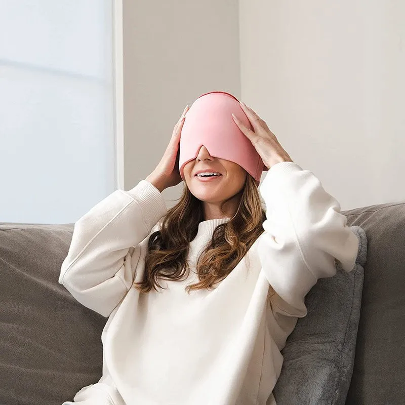 Head Ice Cap Gel Cold Hot Head Ice Cap Head Wrap Face Mask Massage Sleep Eye Mask Health Care Tool