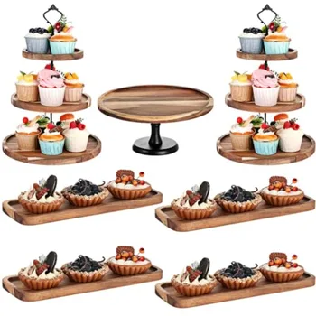 Wood Dessert Display Set 1