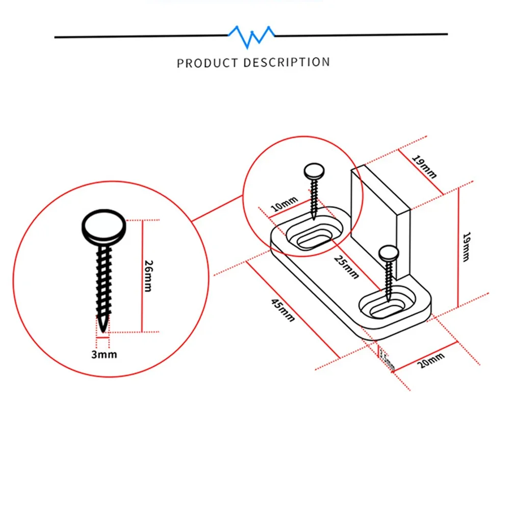 POM Plastic T-Shaped No Groove Adjustable Sliding Barn Door Bottom Floor Guide Stay Roller 2pcs Furniture Hardware with Screws sliding barn door guide,sliding door roller
