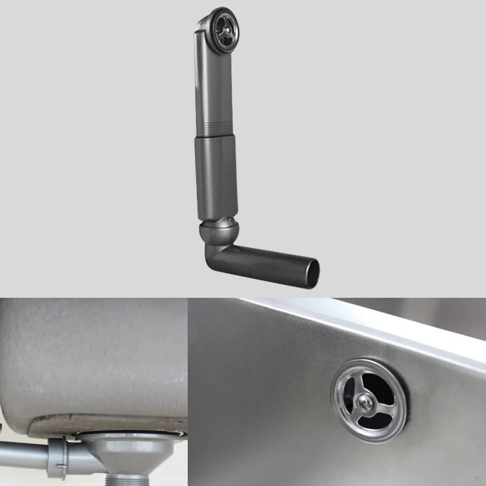 Black Finish Washbasin Drainer Side Round Overflow Pipe Head