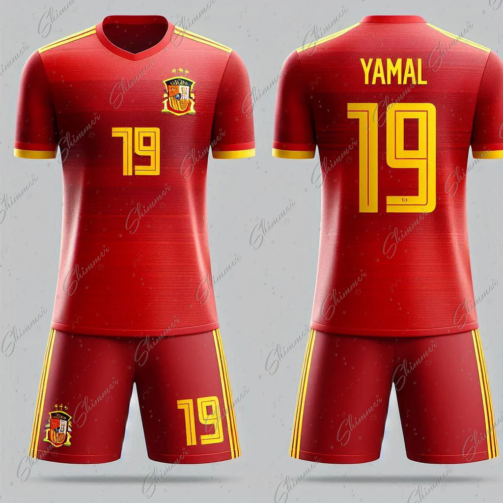 Spain Team No. 29 Yamal Jersey Kids Clothing Short Sets Sports Quick Dry Man Ensembles De Sport Suits