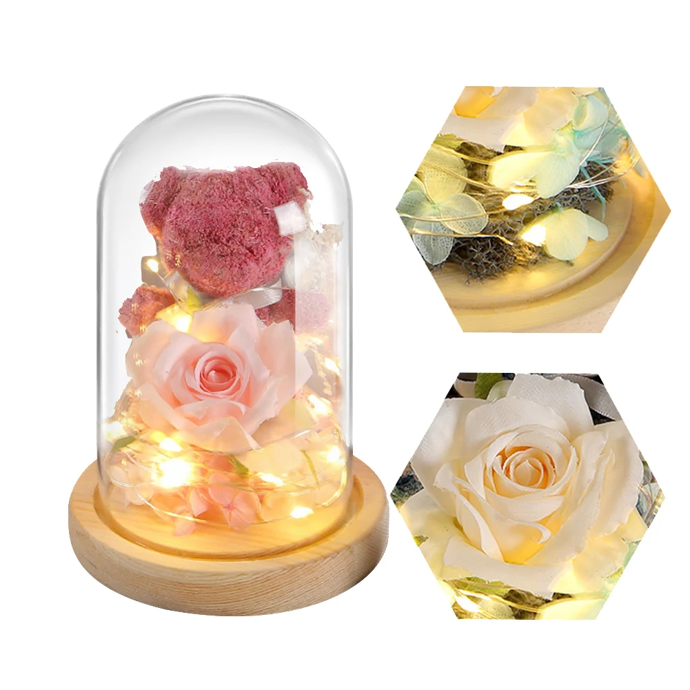 Artificial Flowers Rose Bear Girlfriend Anniversary Christmas Valentine's Day Gift Birthday Present For Wedding Party for Lover