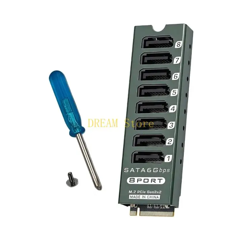 M.2  8 SATA3 포트 어댑터 카드는 6Gbps 전송 및 LED 표시기를 지원합니다.