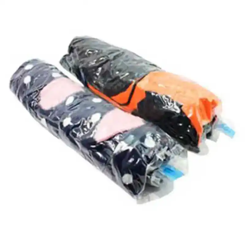 Vacuum Travel Bag Roll Up 35x50CM Plastic Transparent Storage Bag Saving Room Of Your Suitcase Luggage Organizer Compression Bag 6