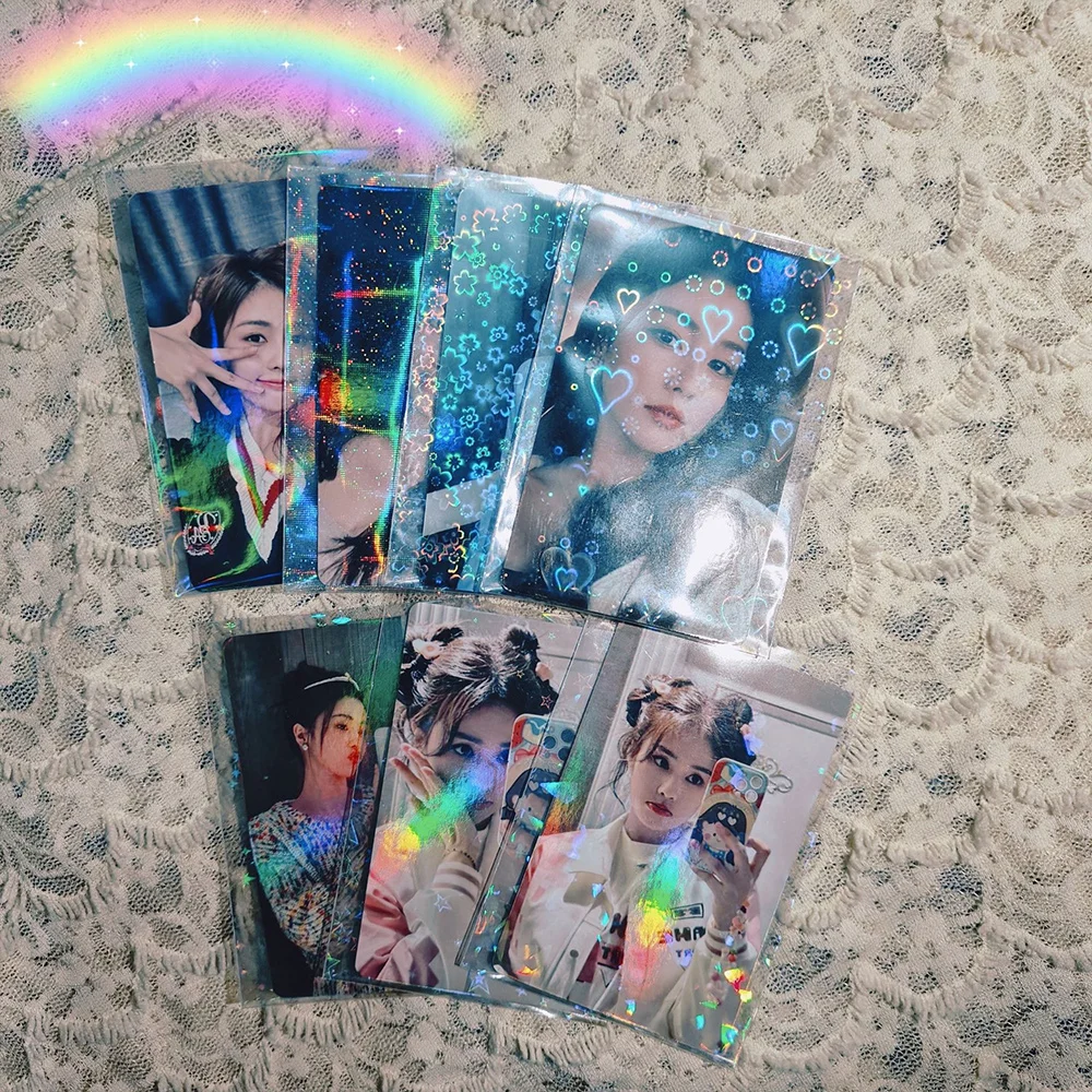 Card Sleeve Laser Card Holder Transparent Film Protective Cover 50PCS credit card holder card holder card protector idol card protector photo card holder memory card protector