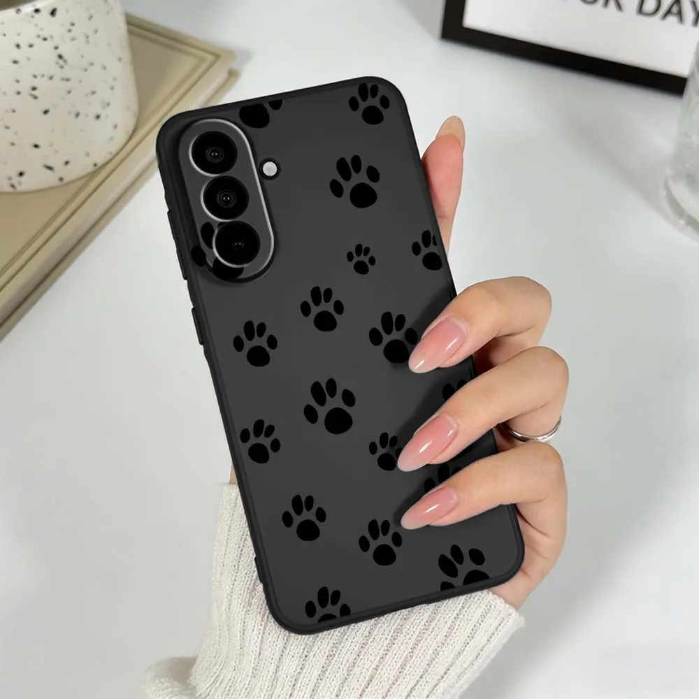 Adorable Paw Print Pattern Black Phone Case