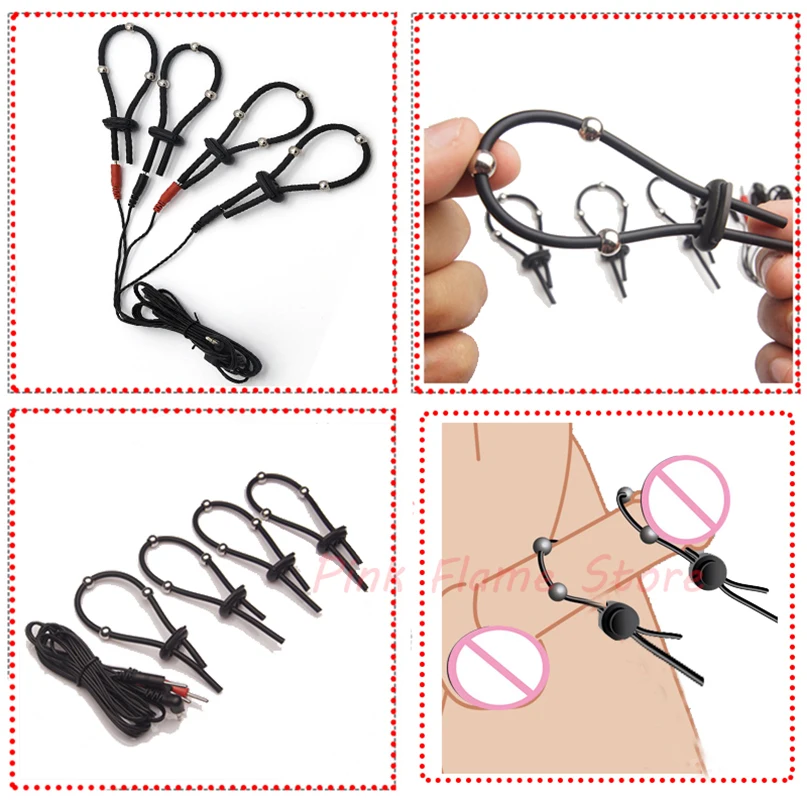 Electrical Shock Metal Penis Plug Stimulation Urethral Sounding SM Sex Toys Penis Ring Glans Trainer For Man Urethra Masturbator