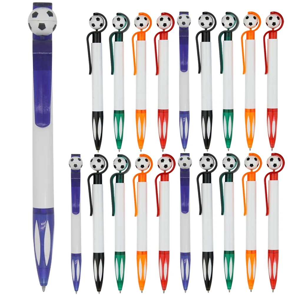 

20 Pcs Football Ballpoint Pen Cartoon Stationery Bulk Writing Plastic Retractable Drawing Pens