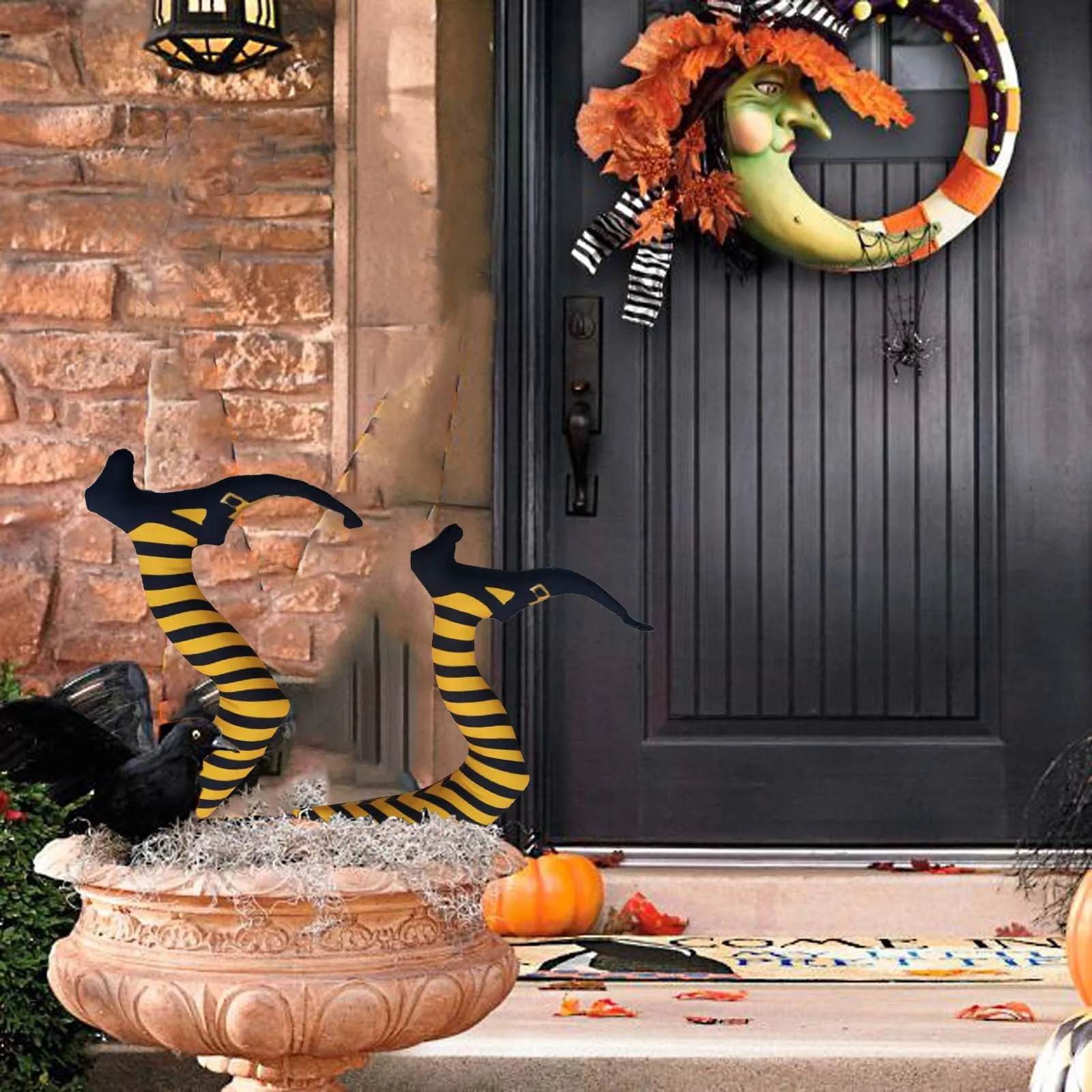 Halloween Witch Drop Witch Broom' Giardino In Vaso Decorazione Del Giardino Ornamenti Decoraciion Hogar Muslimy C13X 6. 6 Я 2022 Nuovo