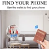 Smart anti-lost wallets Bluetooth Tracker genuine leather men wallet coin pocket chain zipper wallet card holder 4