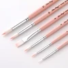 6 Pcs/Set Macaron Wooden Handle Nylon Hair Painting Brushes Watercolor Oil Acrylic Brush Art Pen for School Student Supply 6