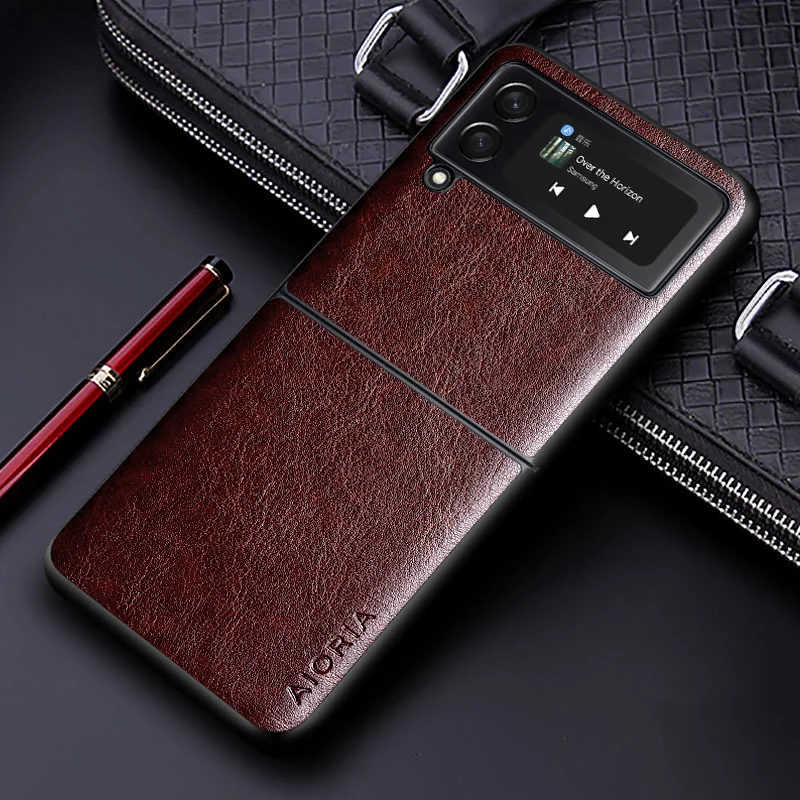 Luxury PU Leather Solid Color Phone Cover